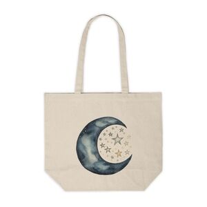 Moon And Stars Custom Canvas Tote Bag